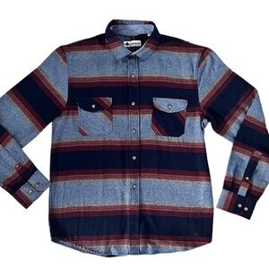 Tall woods Men's Cotton Striped Button-Up Shirt Sz M